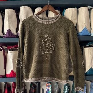 Vtg Christopher & Banks Autumn Leaf Sweater